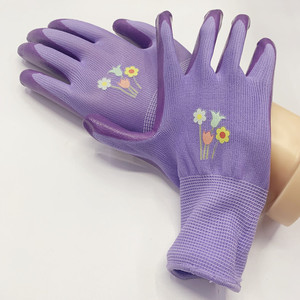 Nouveau Design EPI Jardin Fleur Travail <span class=keywords><strong>Gant</strong></span> De Sécurité De Protection Mains Dame Porter Nitrile Enduit Doux Durable Devoirs Agriculture Gants - Product Image 3
