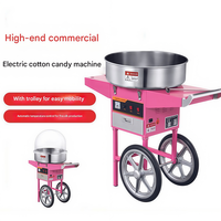 Nouveau chariot automatique à chariot à barbe à papa avec base stable à haute productivité à base de sucre