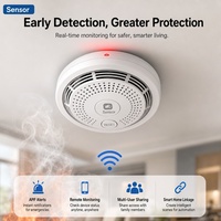 Aurelysse Détecteur de fumée intelligent WiFi Tuya avec alerte sonore via application, alarme incendie, détection 10-20m pour maison et hôtel