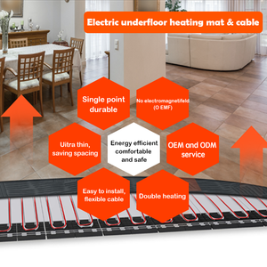 Tappetino riscaldante elettrico <span class=keywords><strong>a</strong></span> <span class=keywords><strong>pavimento</strong></span> facile installazione sistema di <span class=keywords><strong>riscaldamento</strong></span> del <span class=keywords><strong>pavimento</strong></span> per piastrelle laminato <span class=keywords><strong>e</strong></span> moquette - Product Image 5