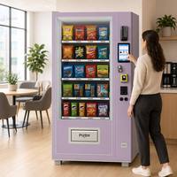 Distributeur automatique avec vérification d'âge, 60 sélections, écran tactile Android 10,1 pouces, gestion cloud, paiement MDB, réfrigéré 4-25°C