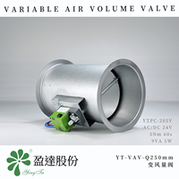 Régulateur de débit d'air carré flexible à volume variable avec capteur de débit d'air à tube de Pitot intégré pour systèmes de ventilation CVC commerciaux et de laboratoire