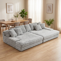 Modernes Wohnzimmer-Modulsofa Vakuumkomprimiert 3D Hochdichter Schwamm Hohe Elastizität Ergonomisch Abnehmbar Waschbar Weich
