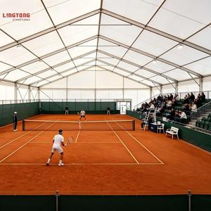 Carpa para Cancha de Tenis de Aluminio de 10x20m, Vidrio Templado, Impermeable, para Todo Clima, Entrenamiento Deportivo en Interiores y Exteriores, Galvanizada en Caliente - Product Image 1