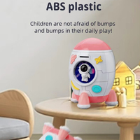 Raket Spaarpot Astronaut Geldkist Kinderen Spaarpot Ruimtethema Spaarpot LED Raket Spaarpot Educatief Verjaardagscadeau Speelgoed OEM