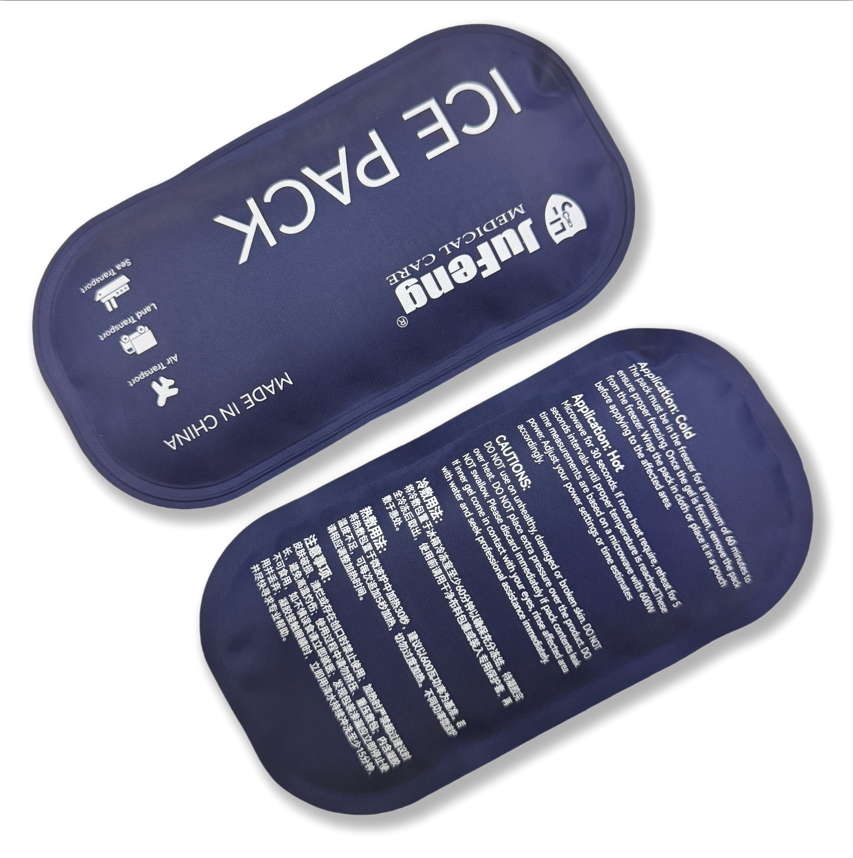 Jufeng High Quality Reusable Nylon Ice Pack 18*9.5cm Customizable Pattern Gel Ice Pack