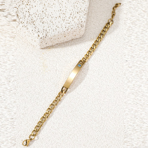 Pulsera de Acero Inoxidable con Incrustaciones de Diamantes Estilo Hip Hop para Parejas, Regalo de San Valentín, Pulsera con Nombre Grabado con Láser - Product Image 6