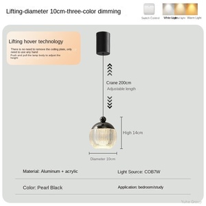 Lustre suspendu LED nordique moderne avec boule acrylique et forme ovale pour restaurant et escaliers d'hôtel, taille moyenne - Product Image 6