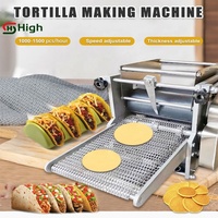 Machine à tortilla mexicaine entièrement automatique pour la fabrication de tortillas à base de farine de maïs.