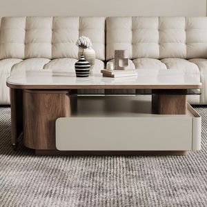 Chic Nordic Modern Lift Top <span class=keywords><strong>Mesa</strong></span> de <span class=keywords><strong>centro</strong></span> para sala de estar Durable Almacenamiento versátil <span class=keywords><strong>Estilo</strong></span> moderno Farmhouse Home Center Table - Product Image 6