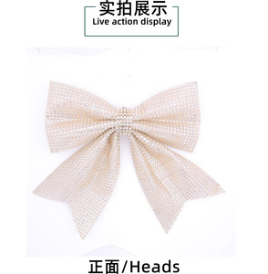 圣诞蝴蝶结挂件节日窗户圣诞树装饰大蝴蝶结布置配件批发 - Product Image 6