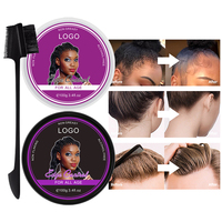 Marque privée Extra forte tenue cheveux bord contrôle vente entière personnalisé sans Logo pas de flocon sans étiquette perruque bord contrôle Gel