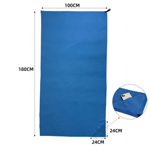 Serviette de <span class=keywords><strong>plage</strong></span> en microfibre solide avec poche zippée d'angle, séchage rapide pour la natation, emballage OEM - Product Image 4