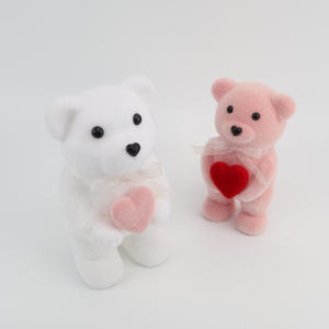 Urso de Pelúcia Branco MEICHAUNGHUI Segurando Coração Rosa Ornamento de Mesa Presente Personalizado para o Dia dos Namorados - Product Image 6