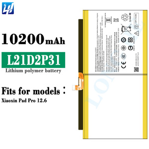 L21D2P31แบตเตอรี่แท็บเล็ตแบบเซลล์ดั้งเดิมความจุสูงมาก10200มิลลิแอมป์<span class=keywords><strong>ส</strong></span>ำหรับ <span class=keywords><strong>Lenovo</strong></span> <span class=keywords><strong>XiaoXin</strong></span> <span class=keywords><strong>Pad</strong></span> Pro 12.6 - Product Image 2