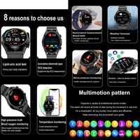 Reloj Inteligente de Salud en Oferta, Presión Arterial, ECG, Frecuencia Cardíaca, Monitoreo del Sueño, Medición del Ácido Úrico, Reloj Inteligente ET310