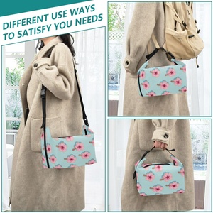 Hawaiian Pink Hibiscus Flower Lifestyle Custom Insulated Thermal Lunch Cooler Bags Lightweight Eco-Friendly Cooler Lunch Bag - Product Image 6