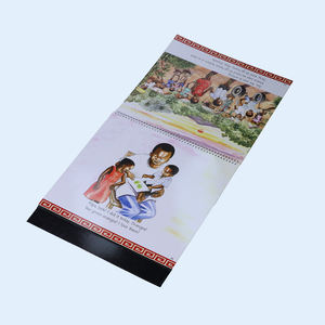 Calendrier de bureau personnalisé avec reliure Wiro-o, thème de la vie à la ferme, récolte des rizières illustrée, livre d'histoires quotidiennes pour enfants et décoration de la maison - Product Image 2