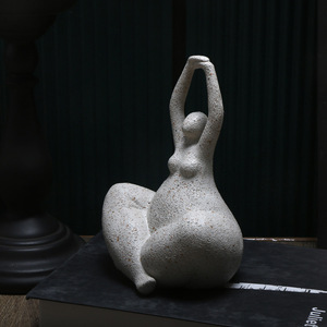 Sculpture <span class=keywords><strong>de</strong></span> femme en résine blanche, ornements pour salon, chambre, hall - Décoration <span class=keywords><strong>de</strong></span> la maison pour le Nouvel An chinois et Pâques - Product Image 3