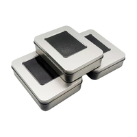 Boîte d'emballage USB personnalisée promotionnelle à prix compétitif, boîte en métal carrée pour clé USB avec fenêtre