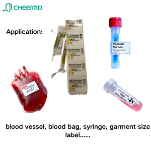 Этикетка со штрихкодом для медицинских шлангов и шприцев для пакетов с кровью фармацевтических компаний - устойчивая к низким температурам до -40°C, долговечная - Product Image 6