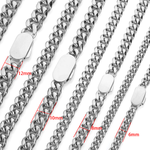 Gioielli Hip Hop NUOYA, <span class=keywords><strong>Bracciale</strong></span> a Catena Cubana in Acciaio Inossidabile Placcato Oro 18K, Personalizzabile con <span class=keywords><strong>Nome</strong></span> - Product Image 6