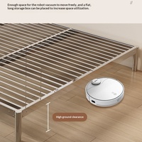 Cadre de lit à baldaquin réglable en acier inoxydable 304 épaissi, écologique et économique, pour lit double, idéal pour hôtels, chambres à louer et dortoirs modernes