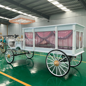 Carroza Fúnebre Eléctrica Personalizada con Caballos y Columnas Romanas para Desfiles Fúnebres, Venta Directa de Fábrica - Product Image 3