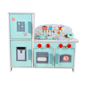 ตู้เย็นจำลองทำจากไม้,เตาแก๊สสำหรับใช้ในห้องครัวบ้านเด็กผู้ชายและเด็กผู้หญิงของเล่นเพื่อการศึกษาปฐมวัยทำจากไม้สำหรับเด็กทารก - Product Image 5