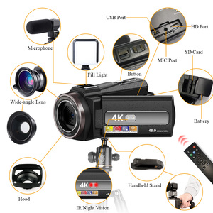 Cámara de Vlog 4K Ultra HD con Micrófono para YouTube, Batería Recargable Económica, Pantalla de 2-3 Pulgadas, Resolución de Video HDV-254KM - Product Image 2