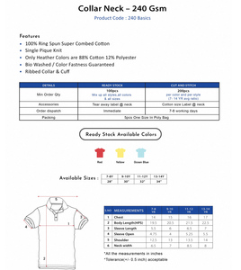 Camiseta Premium para Niños con Cuello Polo, 240 g/m², Tejido Grueso, Suave y Transpirable, Cómoda, Elegante y Casual para Uso Diario - Product Image 2