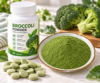 Poudre de brocoli naturelle en vrac, fût de 25 kg, Brassica Oleracea Italica
