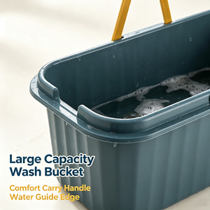 Thickened Rectangular PP Plastic Eco-Friendly <b>Mop</b> <b>Bucket</b> Waterproof Durable Portable for Flat & Sponge <b>Mops</b> Household Use - Product Image 3