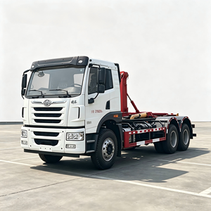 Camion benne basculante FAW Jiefang 6x4 avec bras de levage hydraulique pour le transfert de déchets solides municipaux - Product Image 1