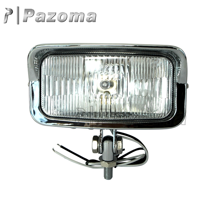 Faro Moto 12.7x10.2 Cm 12V In Acciaio - Luce Tonda Per Cafe Racer, Retro Bobber, CB E Personalizzazioni Old School - 2