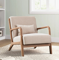 Fauteuil en bois massif pour salon, mobilier d'intérieur, vente en gros