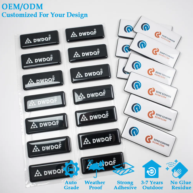 Personalized Transparent Clear Epoxy 3D Dome Sticker with Bubble Free Application for Smooth Surface