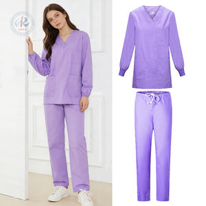 激安セール中！手術用医療ユニフォーム、外科医看護師スクラブ、男女兼用臨床歯科衛生チュニック衣装 - Product Image 4