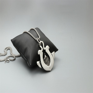 Collier avec pendentif aigle yunnique en acier inoxydable, unisexe, à la mode, argenté et noir, bijoux cadeau - Product Image 4