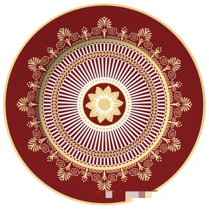 European-style Red Bone China Plate Set Coffee Set Cup Plate Set - Product Image 3