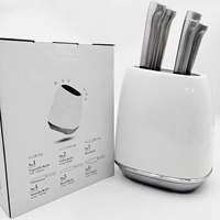 Ensemble de couteaux de cuisine en acier inoxydable de haute qualité d'usine, ensemble de couteaux de chef de cuisine, ensemble de couteaux à manche avec bloc