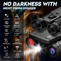 Jumelles tactiques de nouvelle génération à double usage, vision nocturne, zoom numérique 4K HD, lunettes infrarouges rechargeables montées sur casque