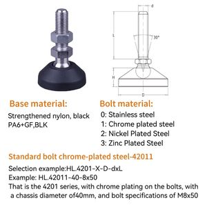 أرجل دعم النايلون البلاستيكية HL.4201 - Product Image 2