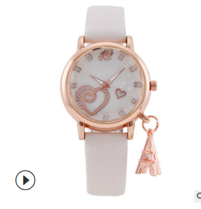 Tình Yêu Mới Tháp <span class=keywords><strong>Eiffel</strong></span> Mặt Dây Chuyền Nữ Đồng Hồ Nữ Đồng Hồ Nữ Mô Hình Vành Đai Thạch Anh - Product Image 1