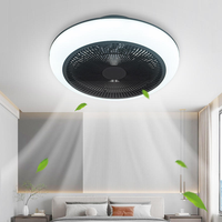 Ventilateur de plafond intelligent avec lumière RGB, télécommande, conversion de fréquence, LED dimmable, pour chambre à coucher