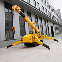 Grue araignée compacte de 14 tonnes avec nivellement automatique pour les projets de construction d'infrastructure sur site