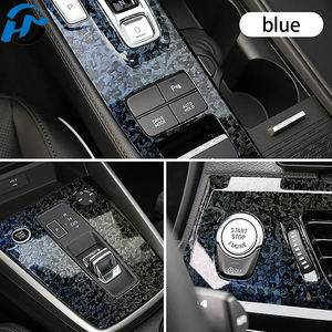 Autoadhesivo PET TPU coche pegatinas impermeable <span class=keywords><strong>gris</strong></span> azul forjado fibra de carbono liberación de aire calcomanía películas <span class=keywords><strong>vinilo</strong></span> envoltura inspirado Coche - Product Image 2