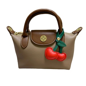 Porte-clés vintage en PU pour femme, motif cœur de pêche <span class=keywords><strong>et</strong></span> cerise, pendentif de luxe mignon en forme de fruit, accessoire de bijoux, breloque - Product Image 4