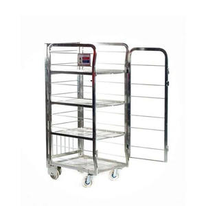 Chariots à lait ZENDA en acier inoxydable, chariots de manutention robustes et pliables pour produits laitiers - Product Image 2