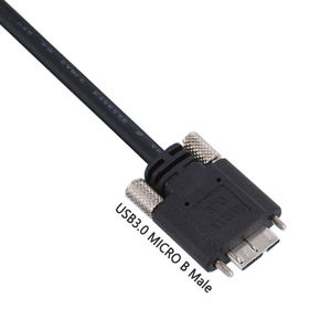 Câble USB 3.0 Micro-B à Micro-B à 90 degrés, 5 Gbit/s, avec verrouillage par vis et blindage tressé, pour extension d'ordinateur et transfert de données - Product Image 2